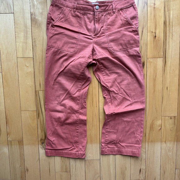 LL Bean Signature Wide-Leg Cropped Pants - Picture 5 of 8